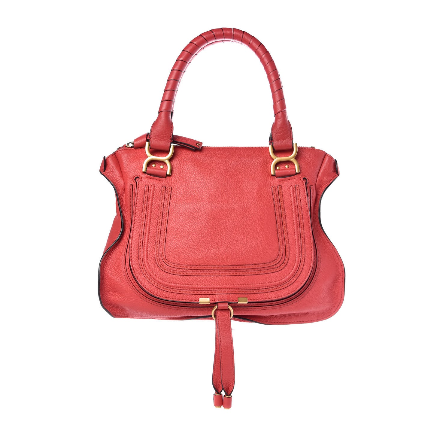 Calfskin Medium Marcie Satchel Red