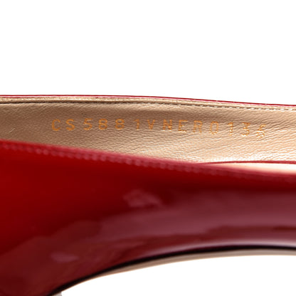 Valentino Garavani Patent Peep Toe Pumps 36 Red 10 of 11