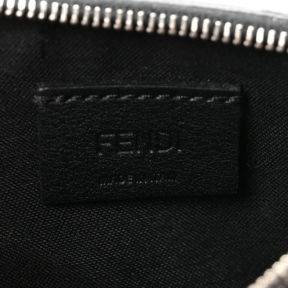 Fendi Vitello Dolce Mink Fur Hypnoteyes Zip Card Holder Black Yellow 6 of 7