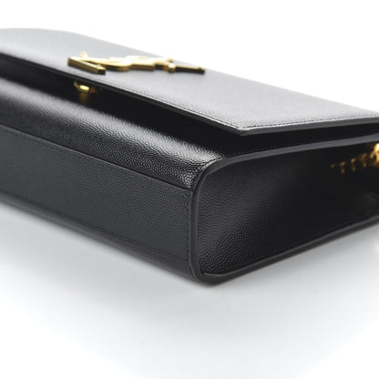 Saint Laurent Grain De Poudre Medium Classic Monogram Kate Satchel Black 7 of 9