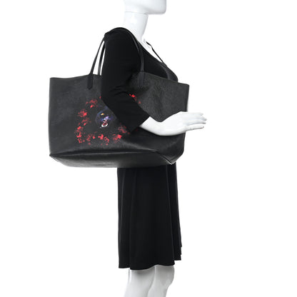 Givenchy Textured Coated Canvas Panther Print Large Antigona Tote Black 2 of 8
