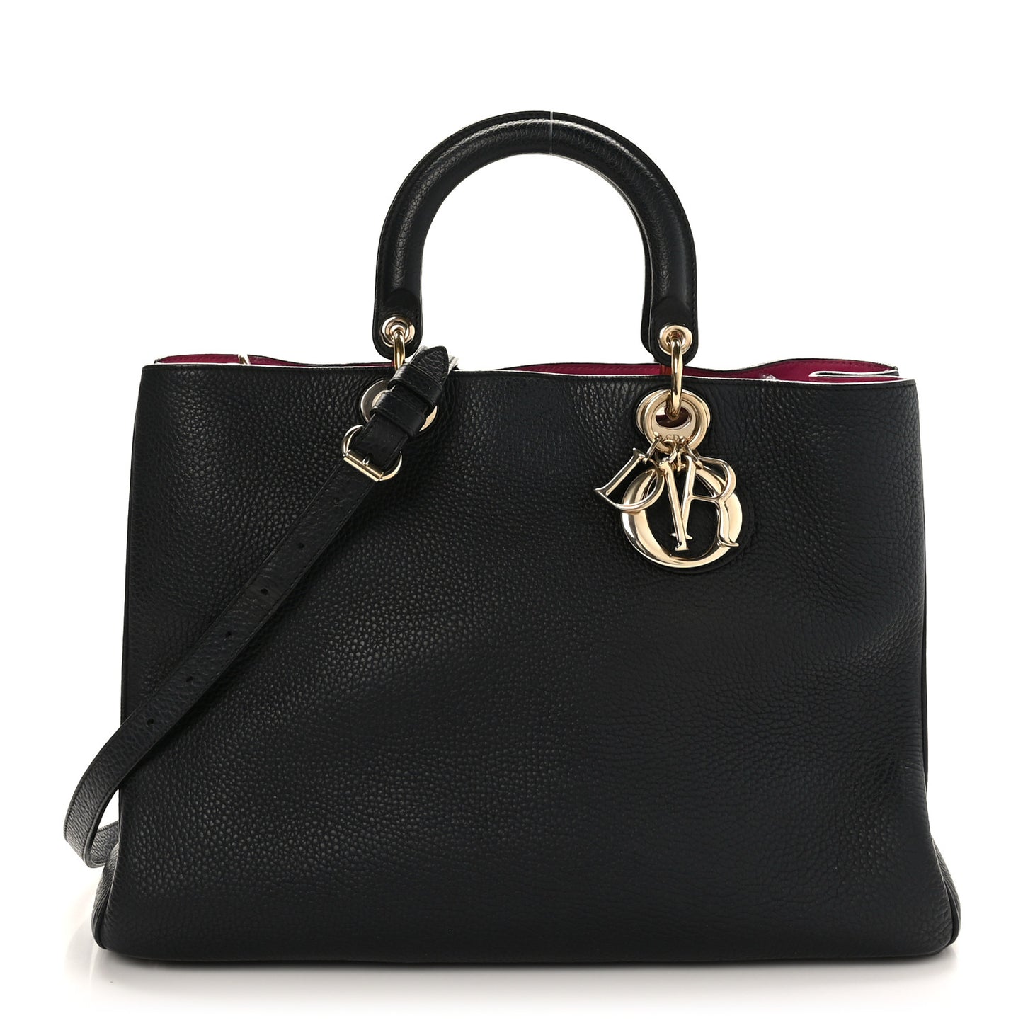 Bullcalf Large Diorissimo Tote Black Rose Indien