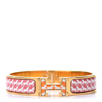 Hermes Enamel Cheval Pixel Narrow Clic Clac H Bracelet PM Terre Orange 1 of 7