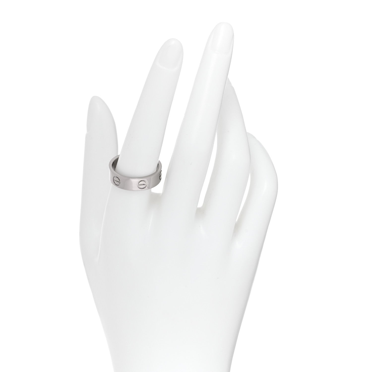 Cartier 18K White Gold 6mm LOVE Ring 59 8.75 2 of 4