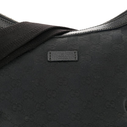 Gucci Monogram Medium Half Moon Hobo Black 7 of 10