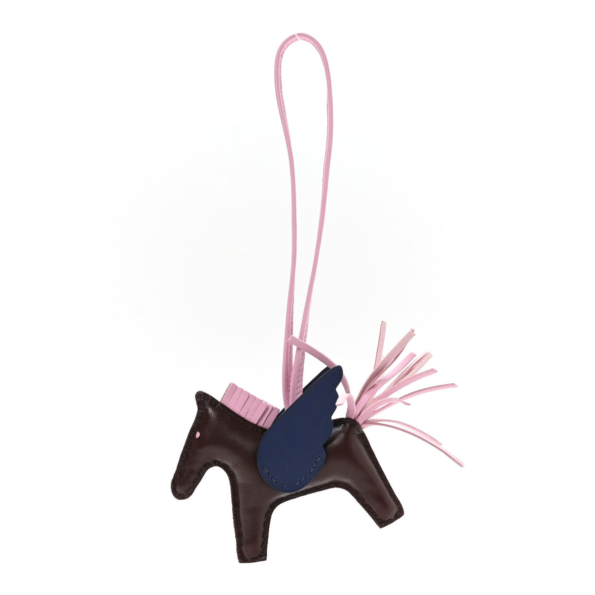 Hermes Milo Lambskin Grigri Rodeo Pegase Horse Bag Charm Rouge Sellier Mauve Sylvestre Bleu Saphir 1 of 5
