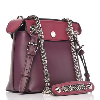 Fendi Vitello Century Pearl Bi-Color Scalloped Mini Back to School Backpack Amarone Black Cherry 3 of 12