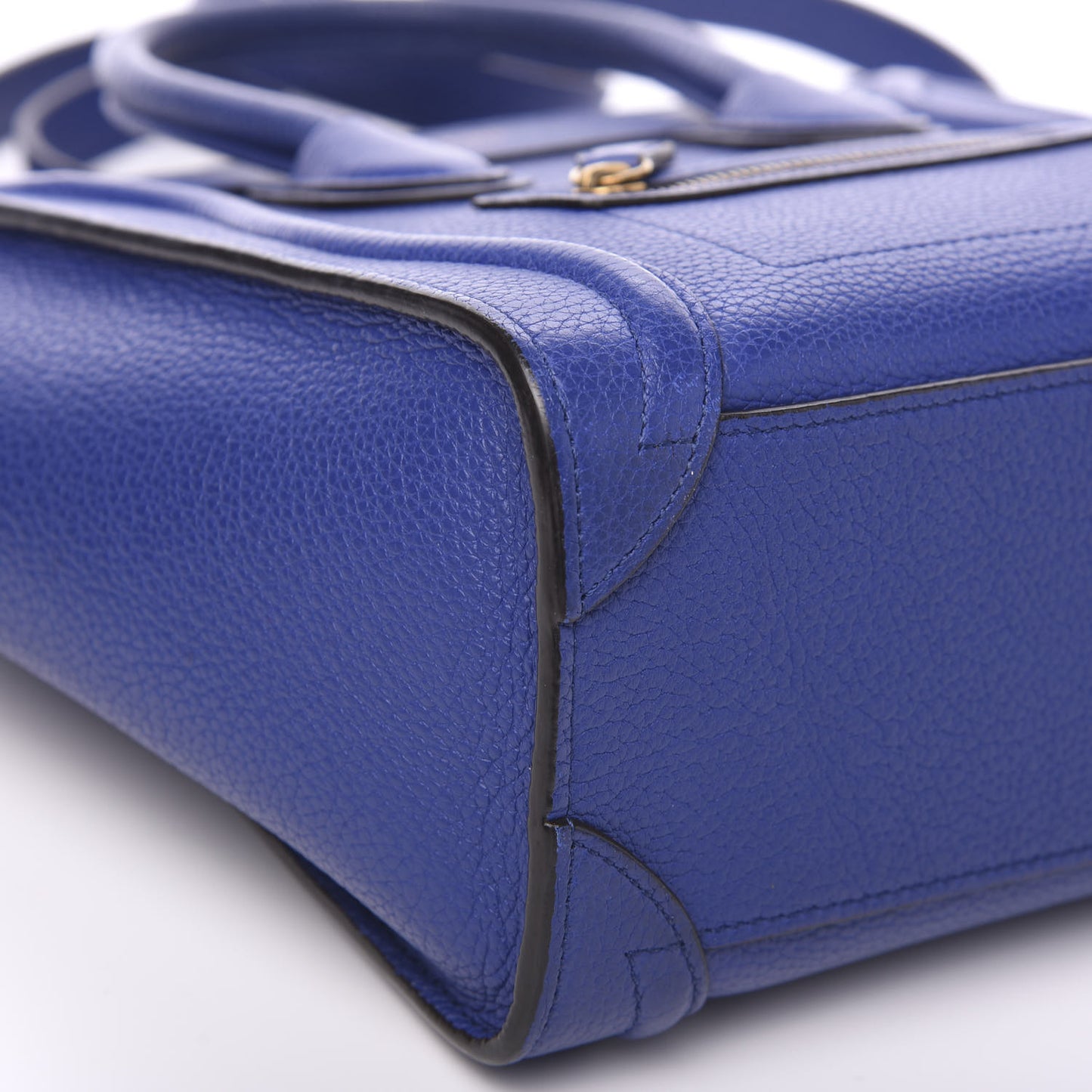 Drummed Calfskin Nano Luggage Indigo