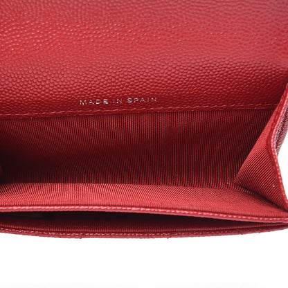 Chanel Caviar Quilted Flap Card Holder Red 5 of 9