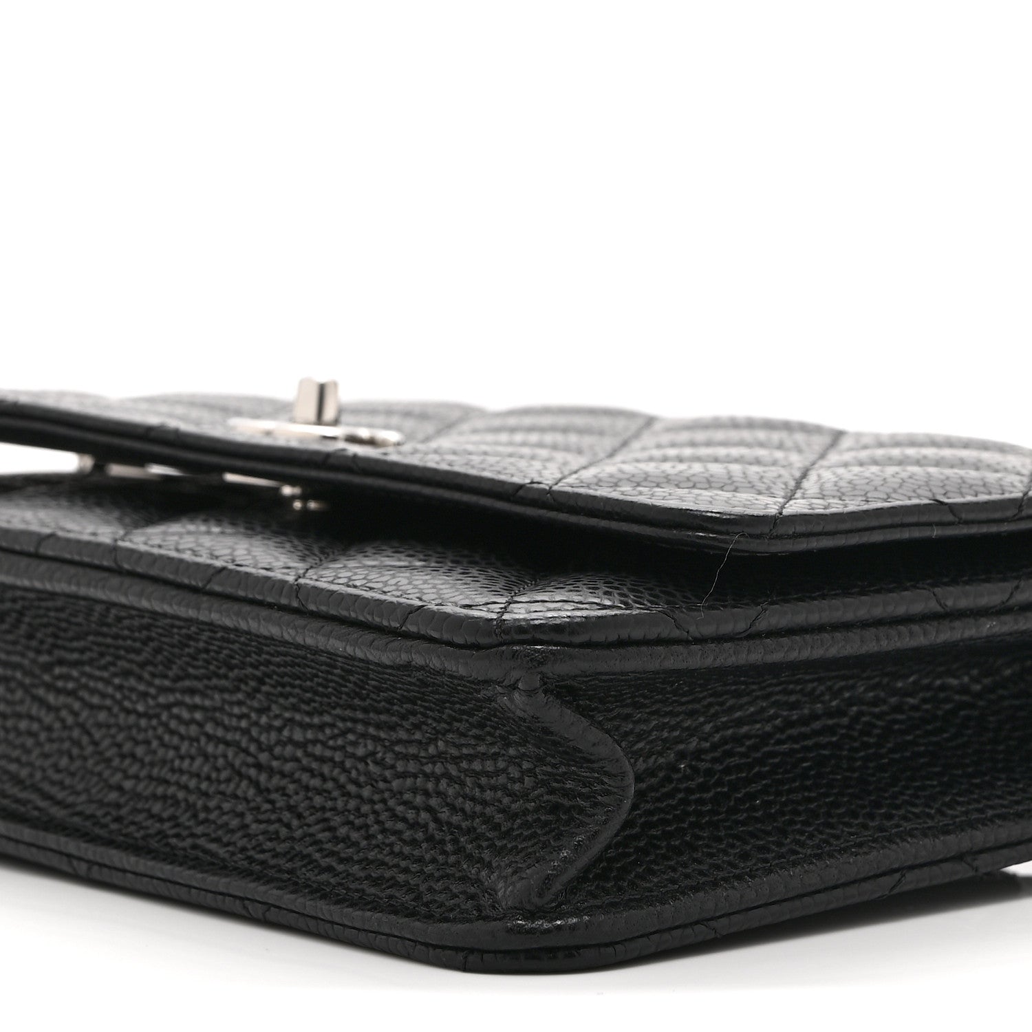 Chanel Caviar Quilted CC Turnlock Wallet On Chain WOC Black 11 of 11