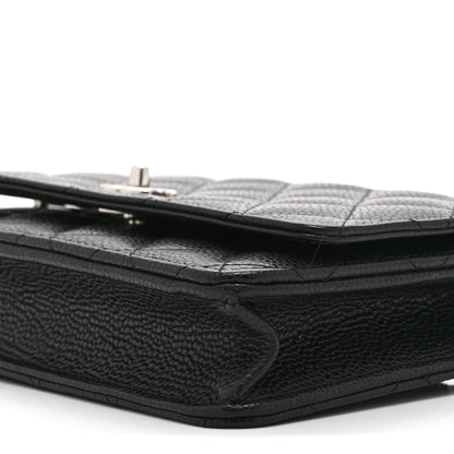 Chanel Caviar Quilted CC Turnlock Wallet On Chain WOC Black 11 of 11