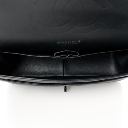 Chanel Crumpled Calfskin Quilted Jumbo Double Flap So Black 5 of 11