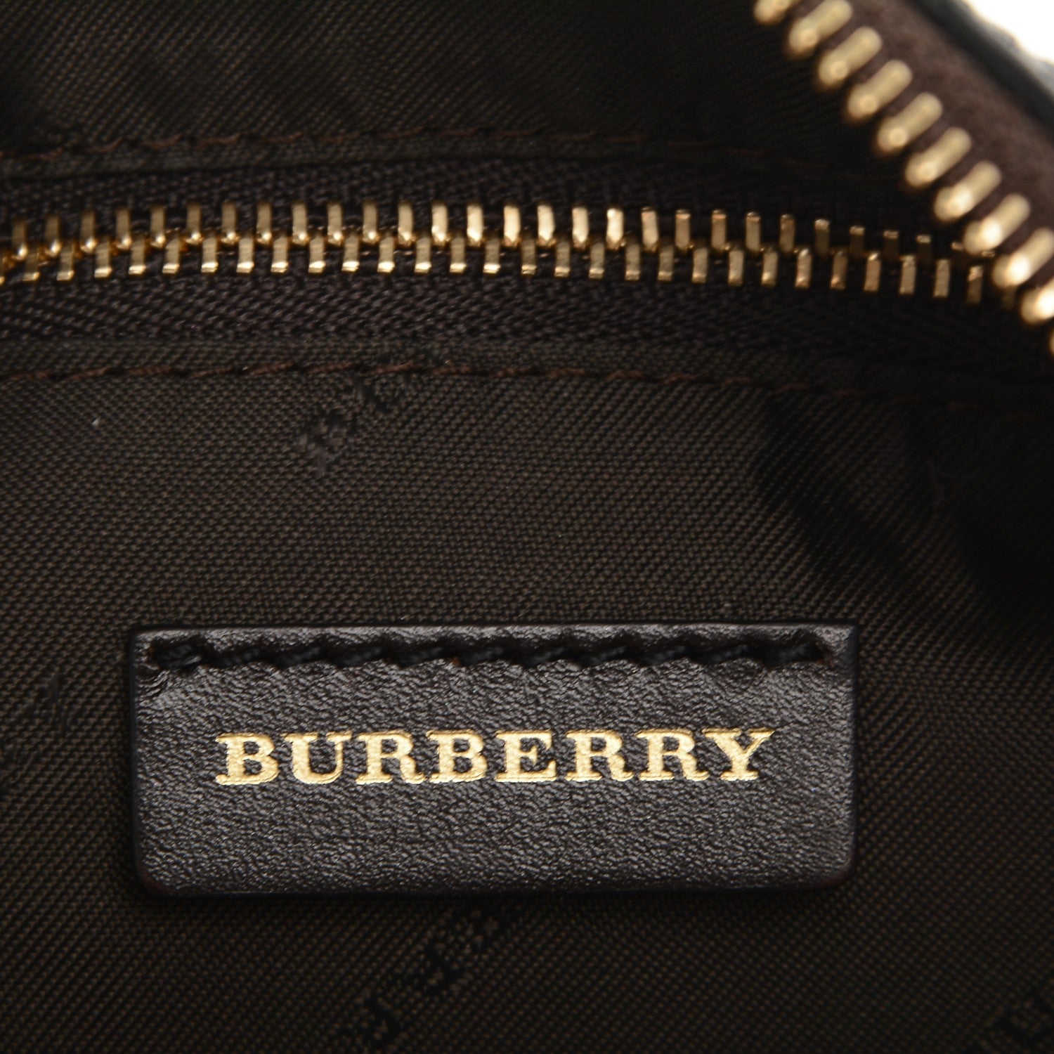 Burberry Haymarket Check Evelyn Cosmetic Bag Chocolate 6 of 7
