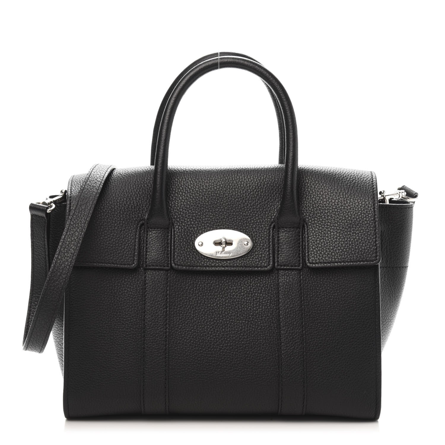 Mulberry Classic Grain Small New Bayswater Black 1 of 9