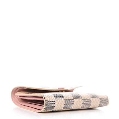 Louis Vuitton Damier Azur Victorine Wallet Rose Ballerine 4 of 7