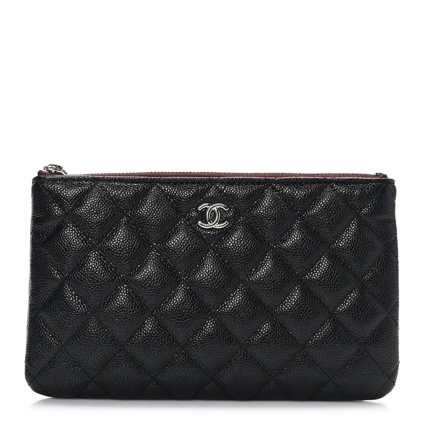 Caviar Quilted Cosmetic Case Black