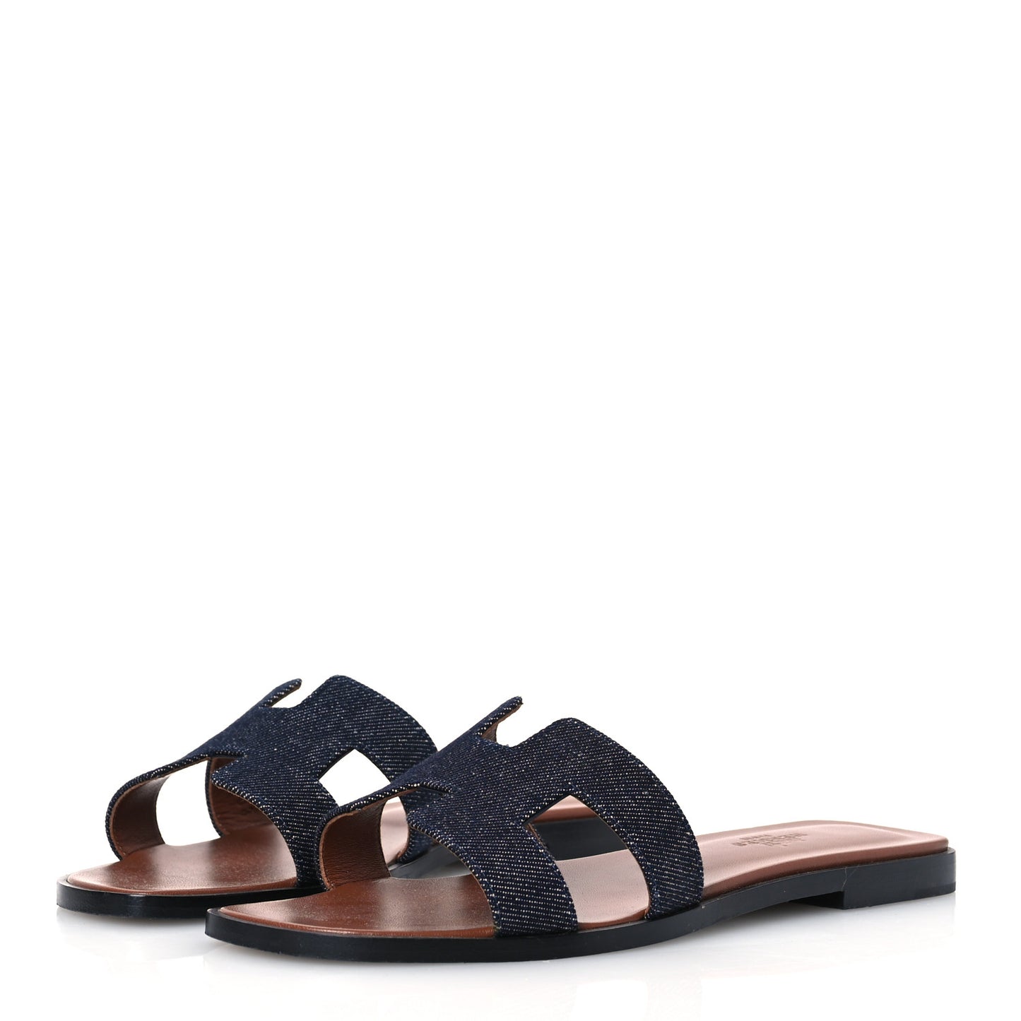 Denim Canvas Oran Sandals 36.5 Bleu Brut