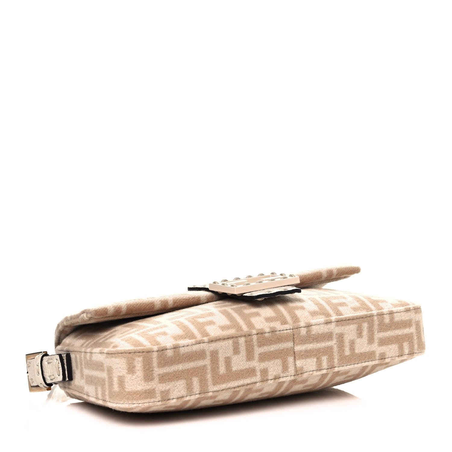 Fendi Wool Cuoio Romano Selleria FF 1974 Baguette 1997 Beige Cammello Camelia 4 of 12