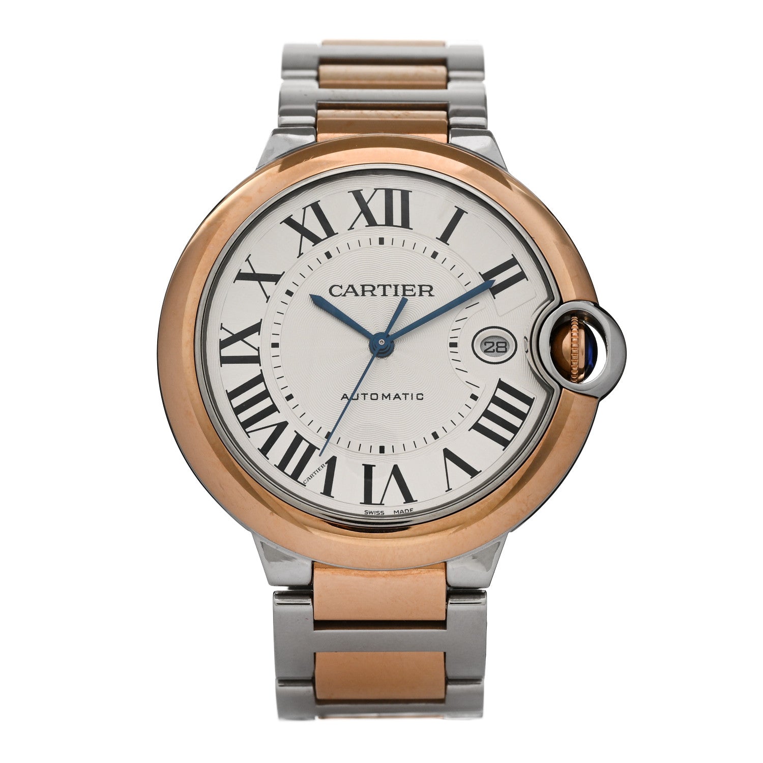 Cartier Stainless Steel 18K Pink Gold 42mm Ballon Bleu De Cartier Automatic Watch 1 of 4