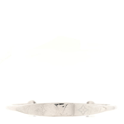 Louis Vuitton Brass Monogram Jonc Cuff L Silver 1 of 5