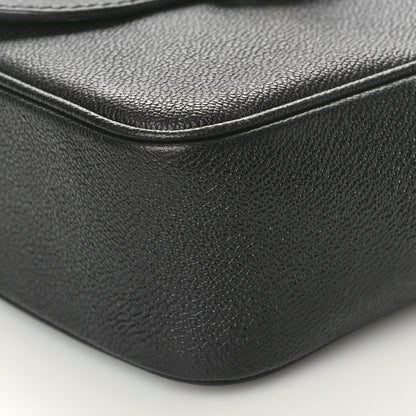 Burberry Soft Grain Calfskin Small Buckle Zip Bag Black 9 of 9