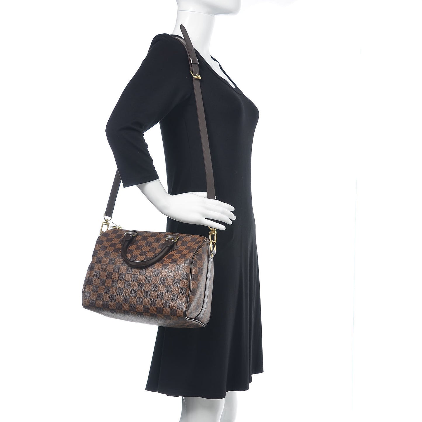 Damier Ebene Speedy Bandouliere 25