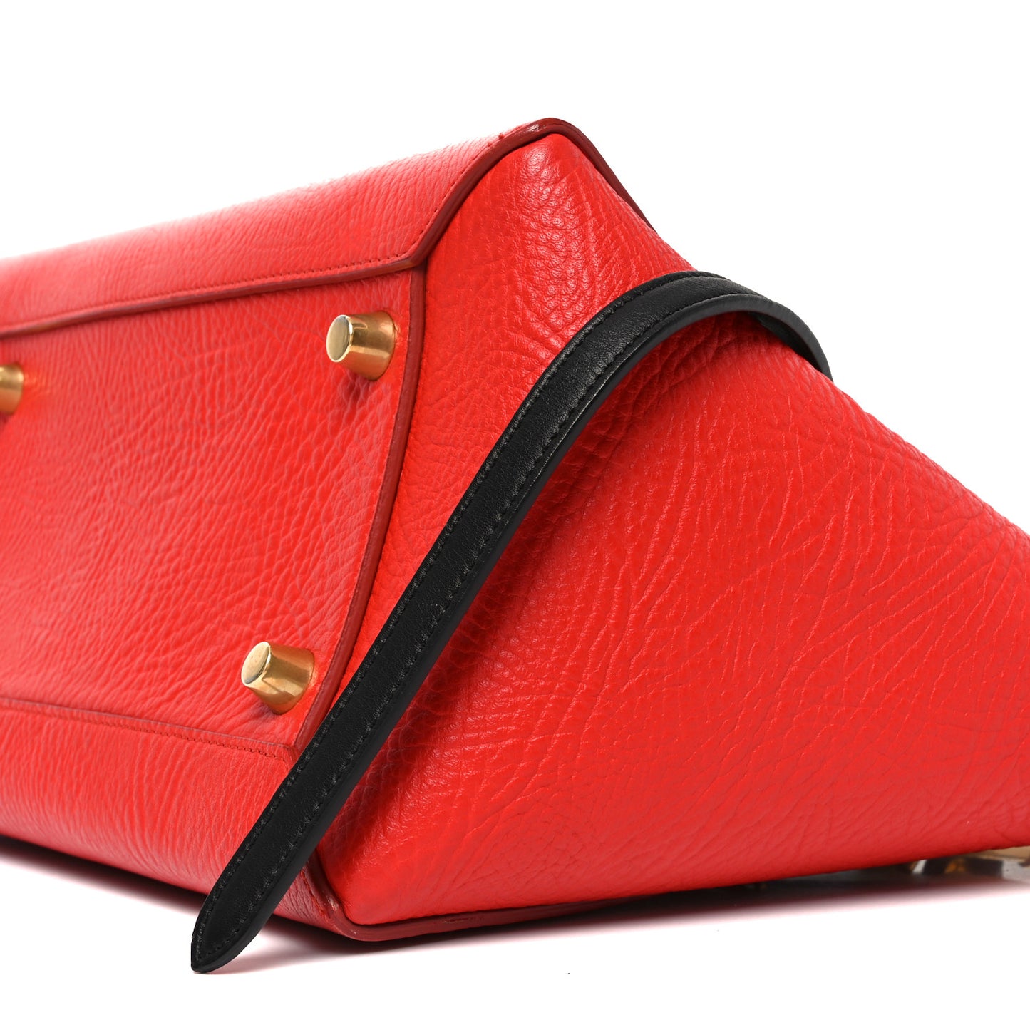 Elephant Calfskin Mini Tri-Color Belt Bag Vermillion