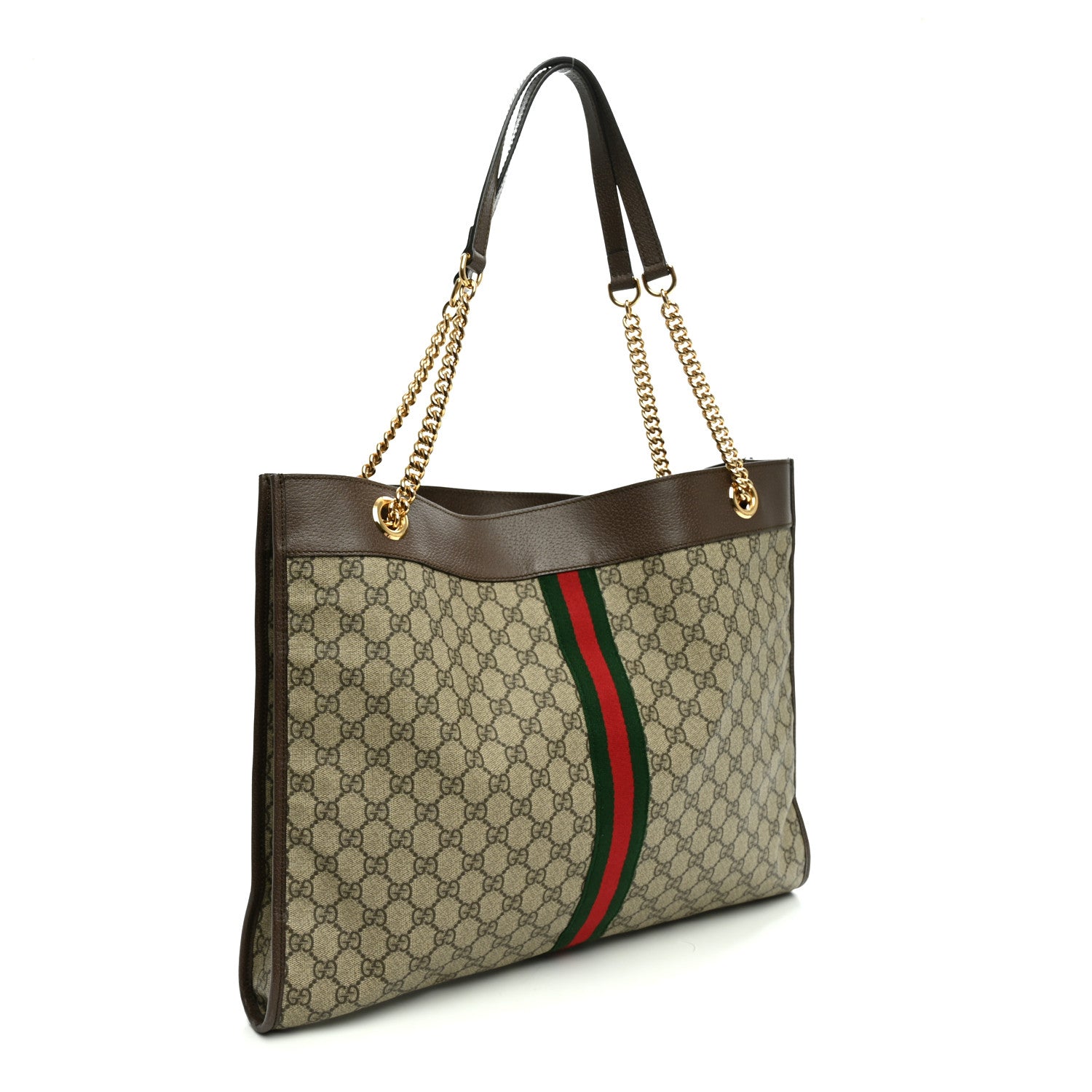 Gucci GG Supreme Monogram Large Rajah Chain Tote Beige New Acero 4 of 12