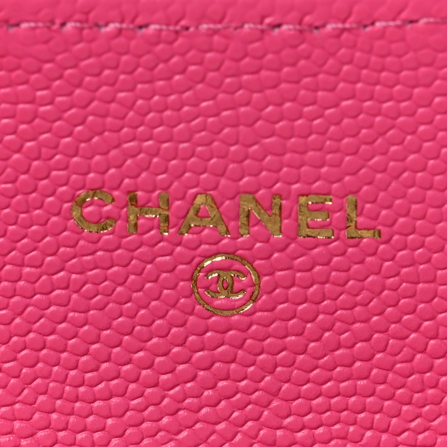 Caviar Quilted Flap Card Holder Wallet Pink