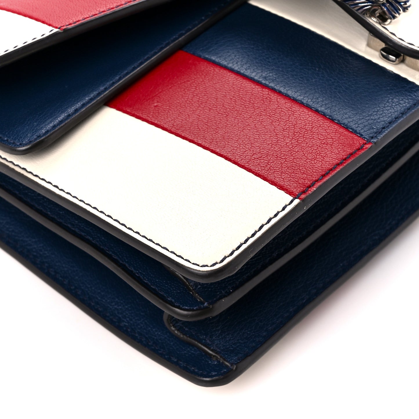 Goatskin Enamel Small Dionysus Shoulder Bag Red Blue White