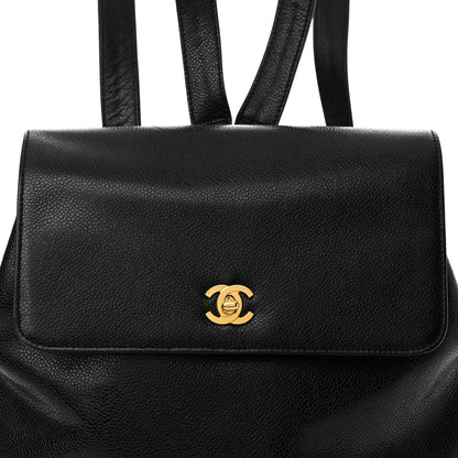 Chanel Caviar CC Backpack Black 7 of 11