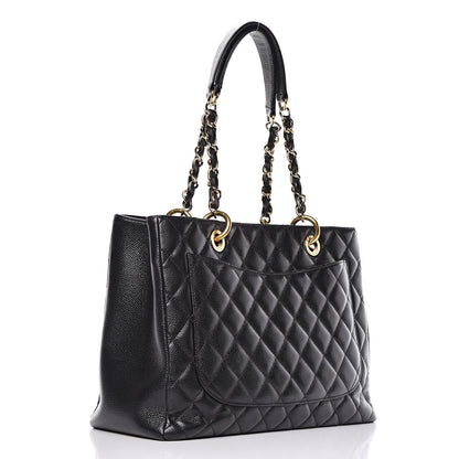 Chanel Caviar Quilted Grand Shopping Tote GST Black 3 of 9