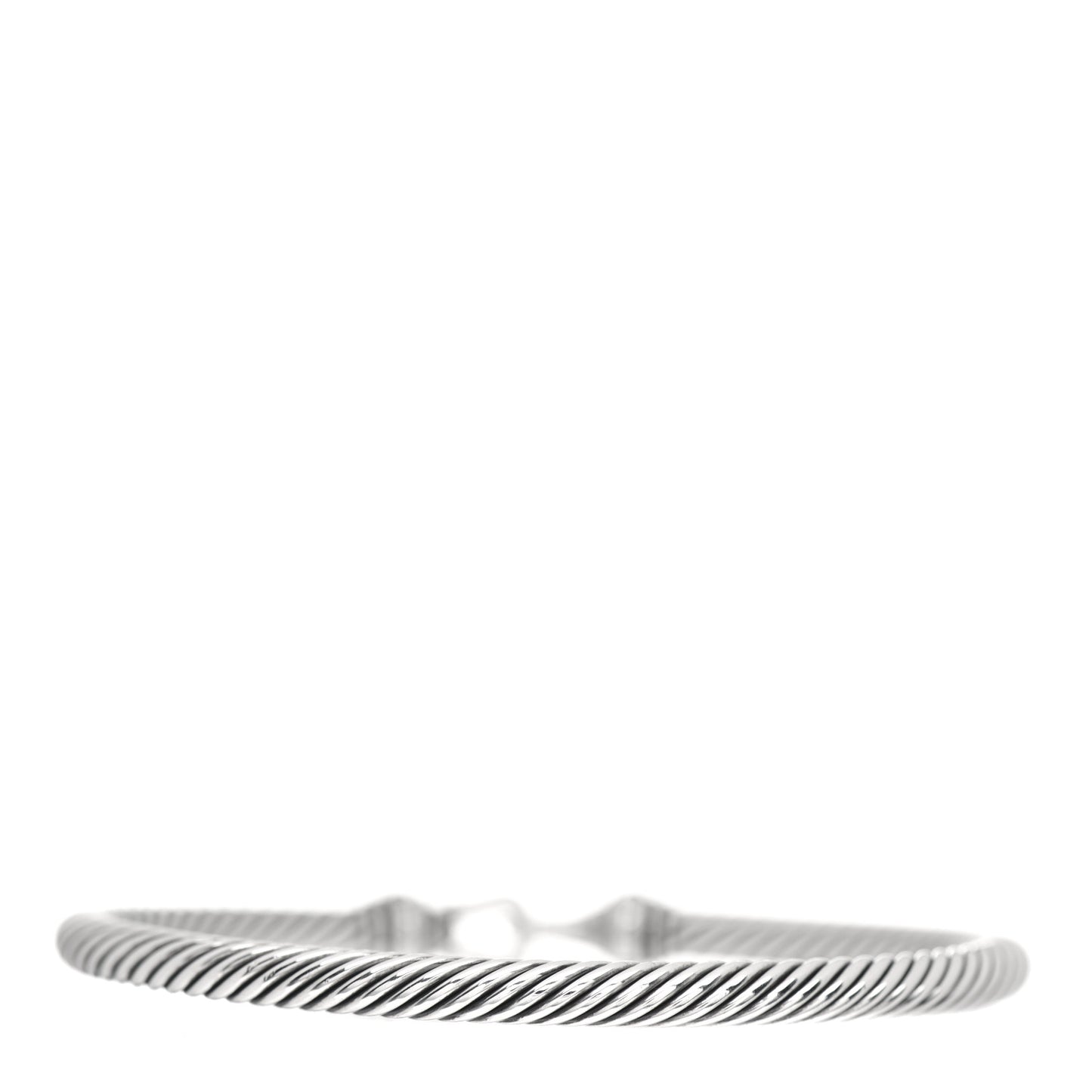 Sterling Silver 18K Yellow Gold 4mm Cable Buckle Bracelet