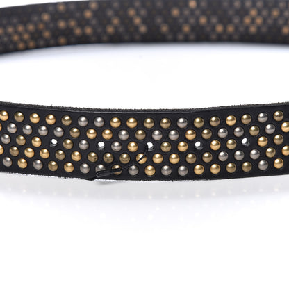 Gucci Calfskin Studded Feline Belt 90 36 Black 5 of 6
