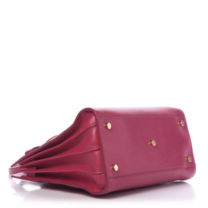 Saint Laurent Calfskin Small Sac De Jour Fuchsia 4 of 10