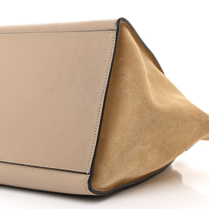 Celine Drummed Calfskin Suede Medium Trapeze Dune 10 of 10