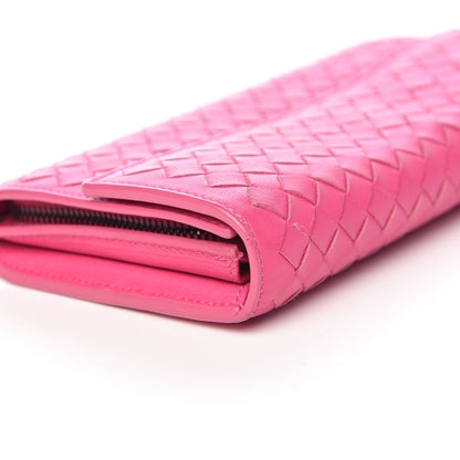 Bottega Veneta Nappa Intrecciato Continental Flap Wallet Rosa Shock 10 of 11