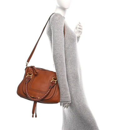 Chloe Calfskin Medium Marcie Satchel Tan 2 of 9