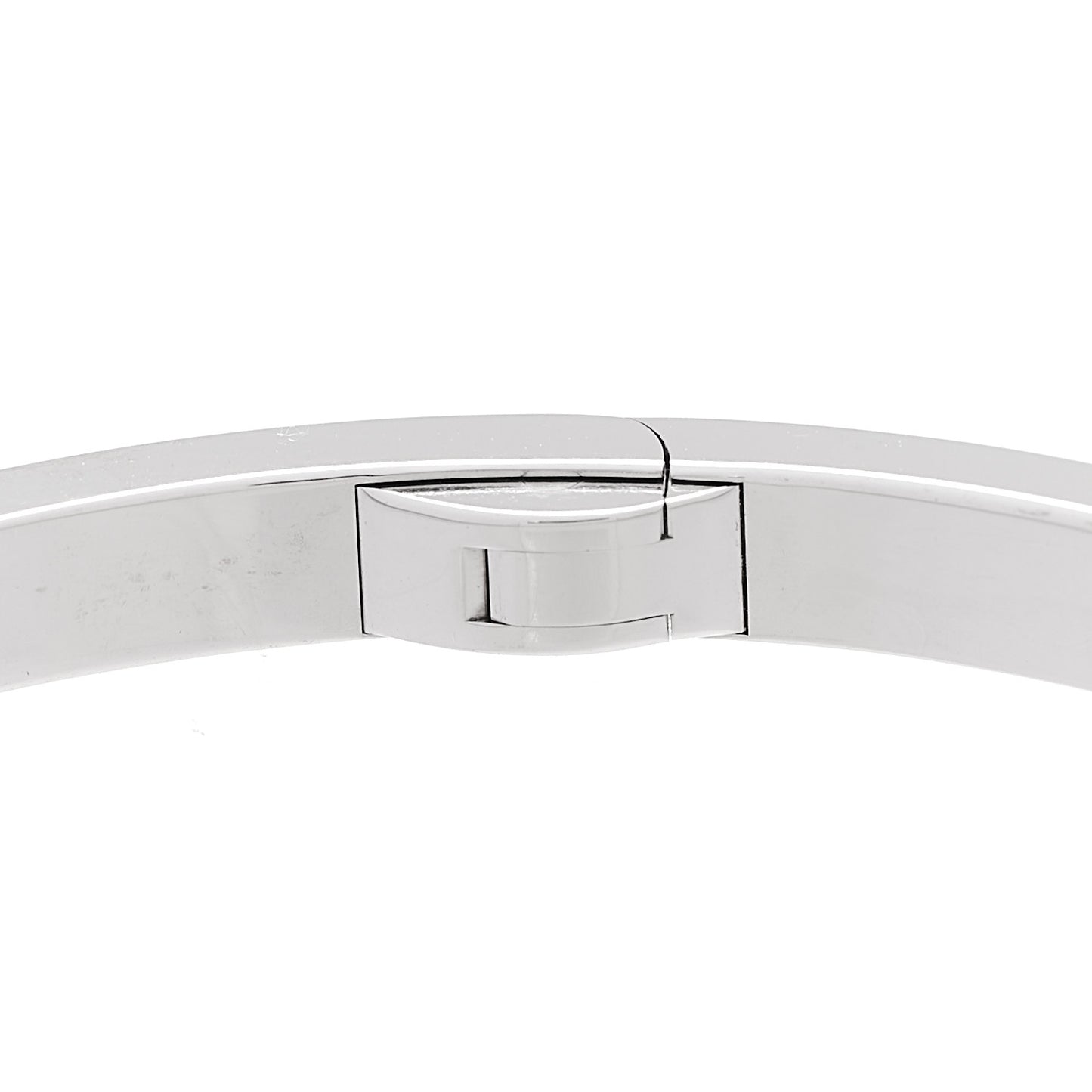 18K White Gold 10 Diamond Small LOVE Bracelet 17