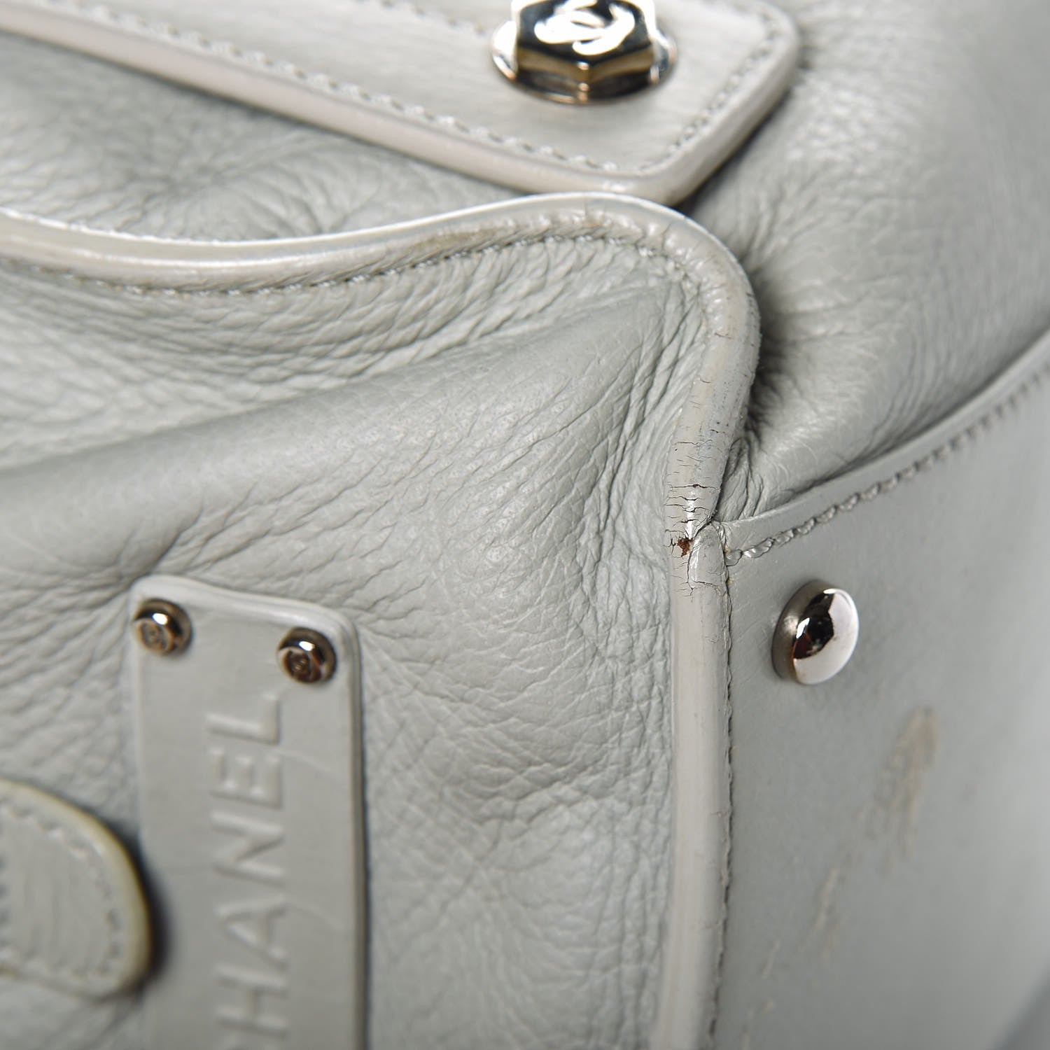 Chanel Deerskin Bolt Bag Light Green 11 of 21