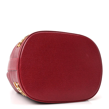 Chanel Caviar CC Drawstring Shoulder Bag Red 5 of 11