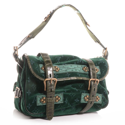 Louis Vuitton Monogram Velours Clyde Green 3 of 7
