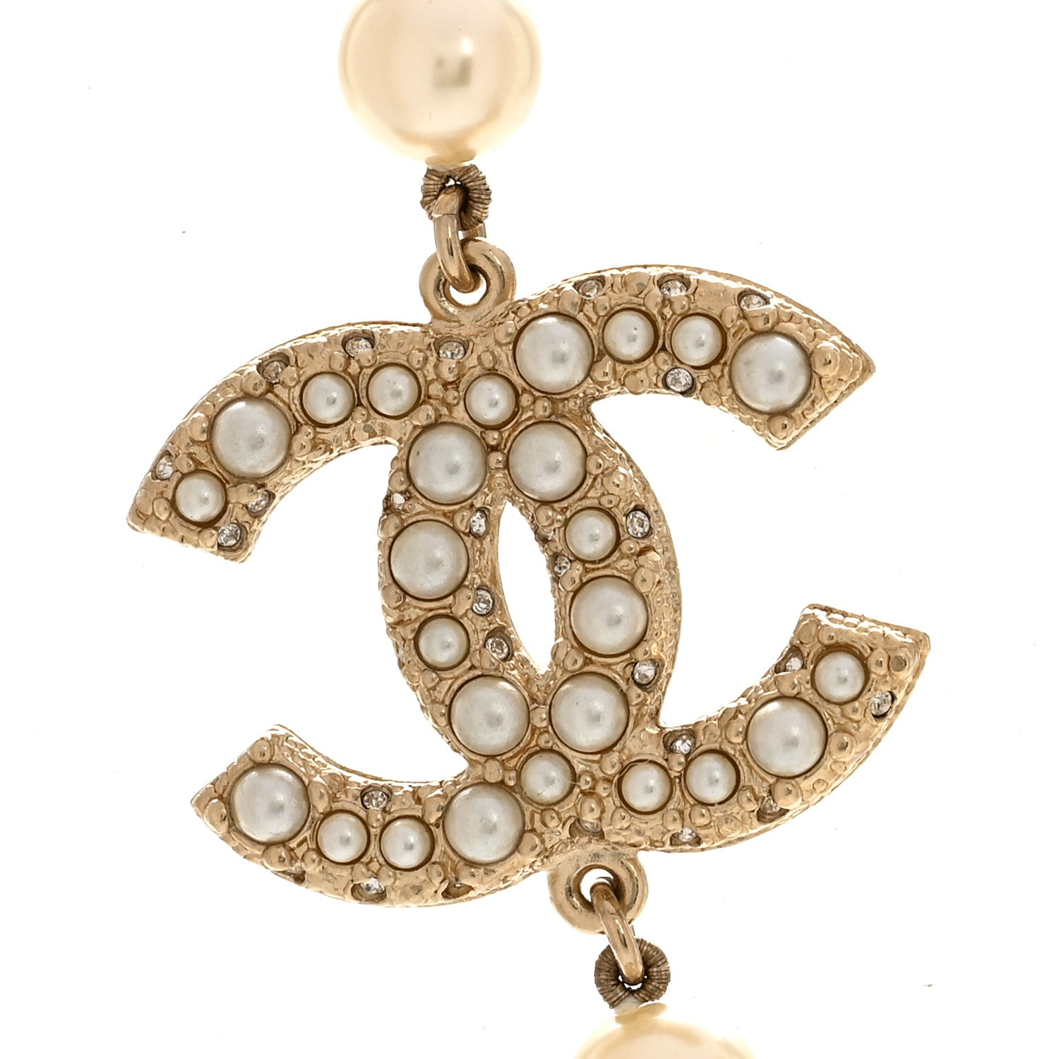 Chanel Pearl CC 100th Anniversary Necklace Light Gold 4 of 6