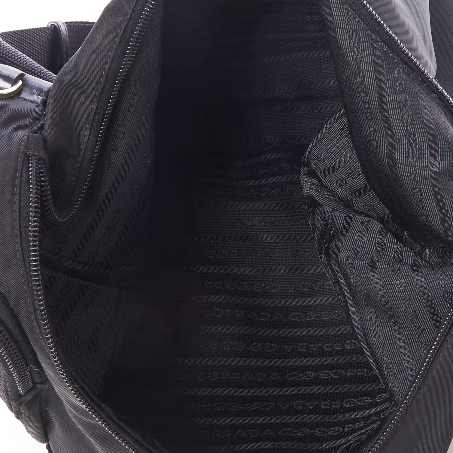 Prada Nylon Tessuto Messenger Bag Black 6 of 9