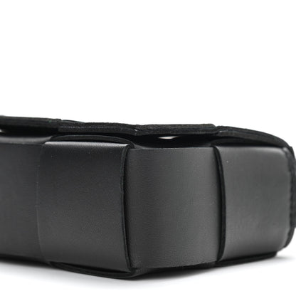 Bottega Veneta Lambskin Maxi Intrecciato Extra Mini Cassette Crossbody Bag Black 9 of 9