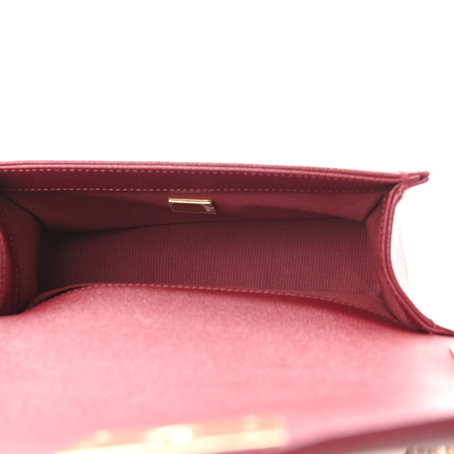 Caviar Quilted Small Boy Flap Dark Red