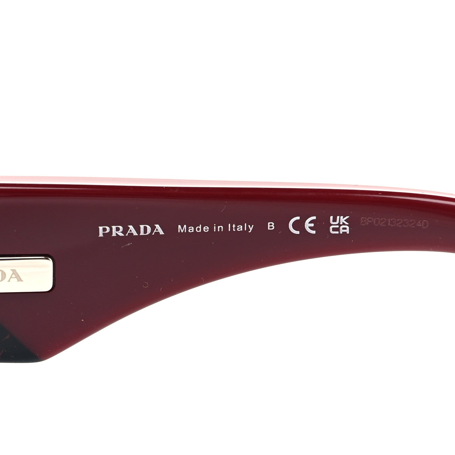 Prada Acetate Symbole Sunglasses SPR 10Z Black Red 5 of 7