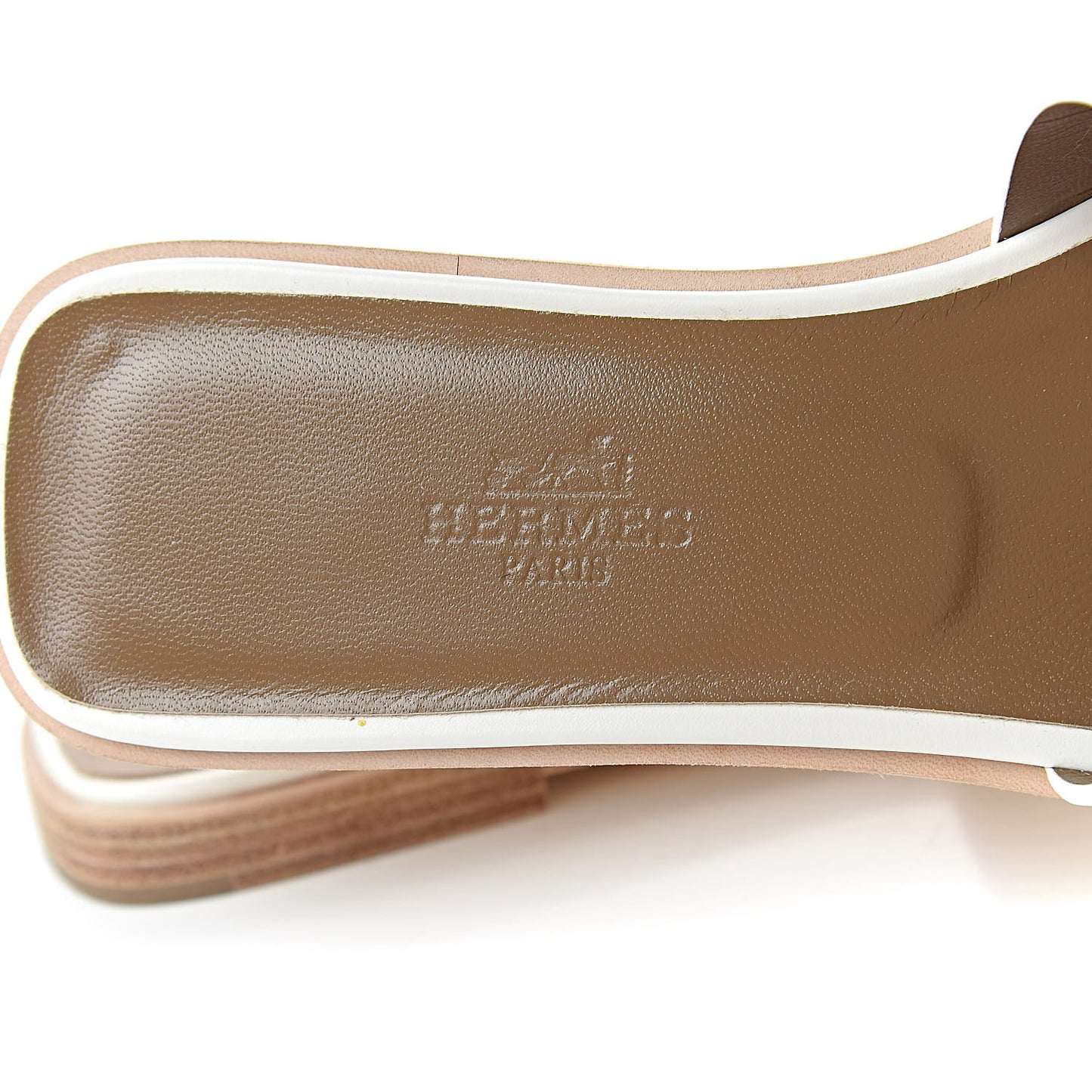 Calfskin Pique Oran Sandals 36 White