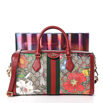 Gucci GG Supreme Monogram Flora Web Medium Ophidia Boston Red 11 of 11