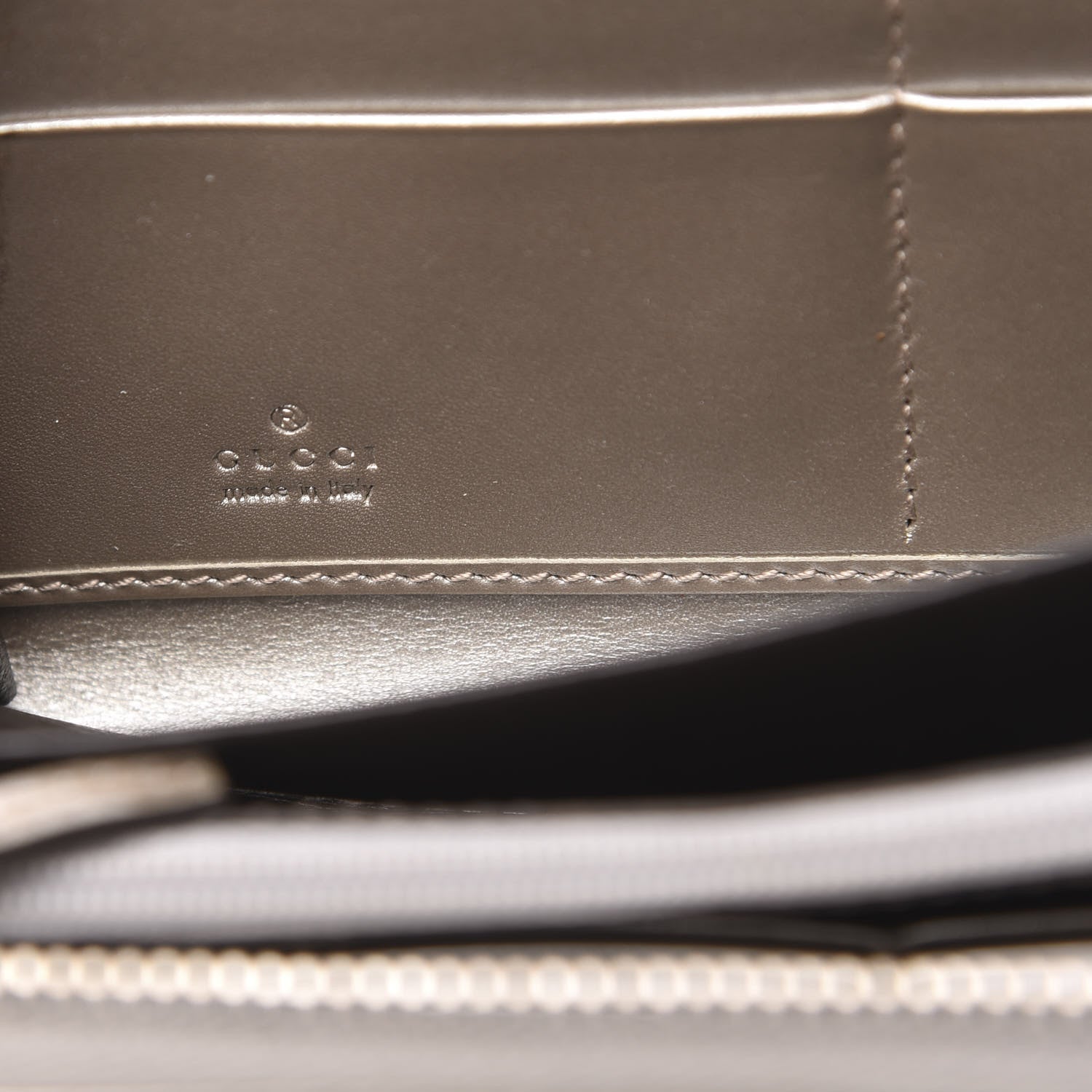 Gucci Imprime Monogram GG Pierce Zip Around Wallet Silver 6 of 10